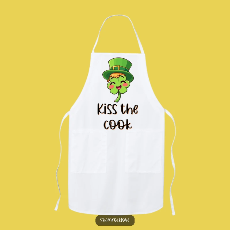 Funny Leprechaun Shamrock Apron - Kitchen St. Patrick's Day Fun