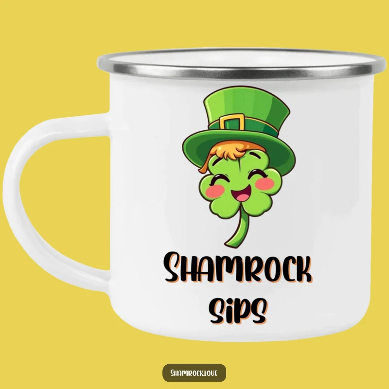 Funny Leprechaun Shamrock Camping Mug - Outdoor St. Patrick's Day