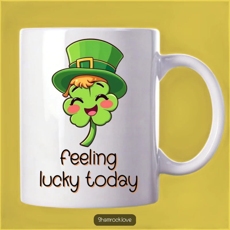 Funny Leprechaun Shamrock Mug - Playful St. Patrick's Day Hat Gift