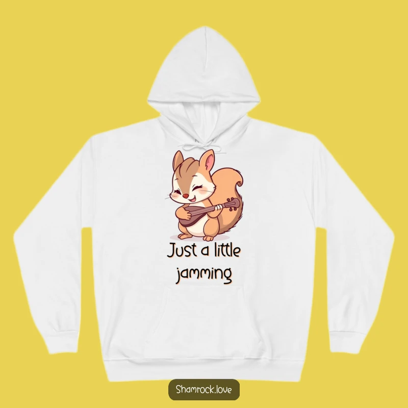 Funny Squirrel Fiddle Hoodie - Cozy & Hilarious Musician Apparel