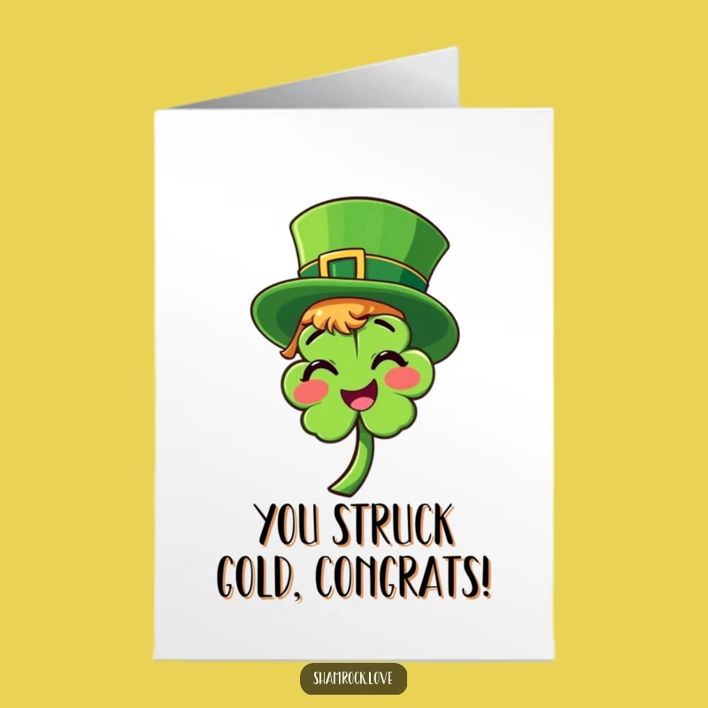 Free Printable Congrats Card: Lucky Charm Success - Print at Home