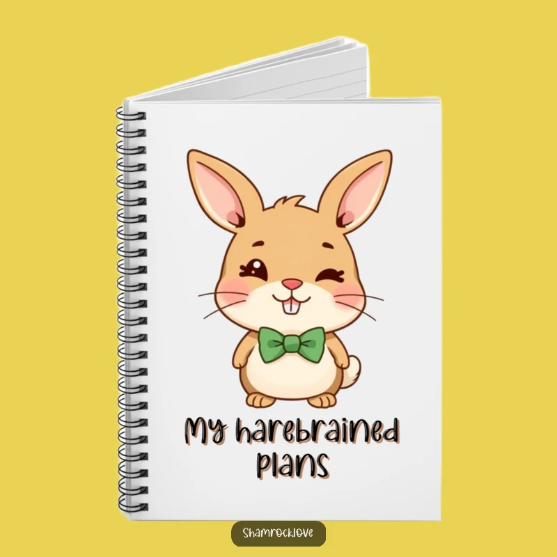 Funny Bunny Bow Tie Wink Notebook: Jot Down Mischief & Ideas Gift