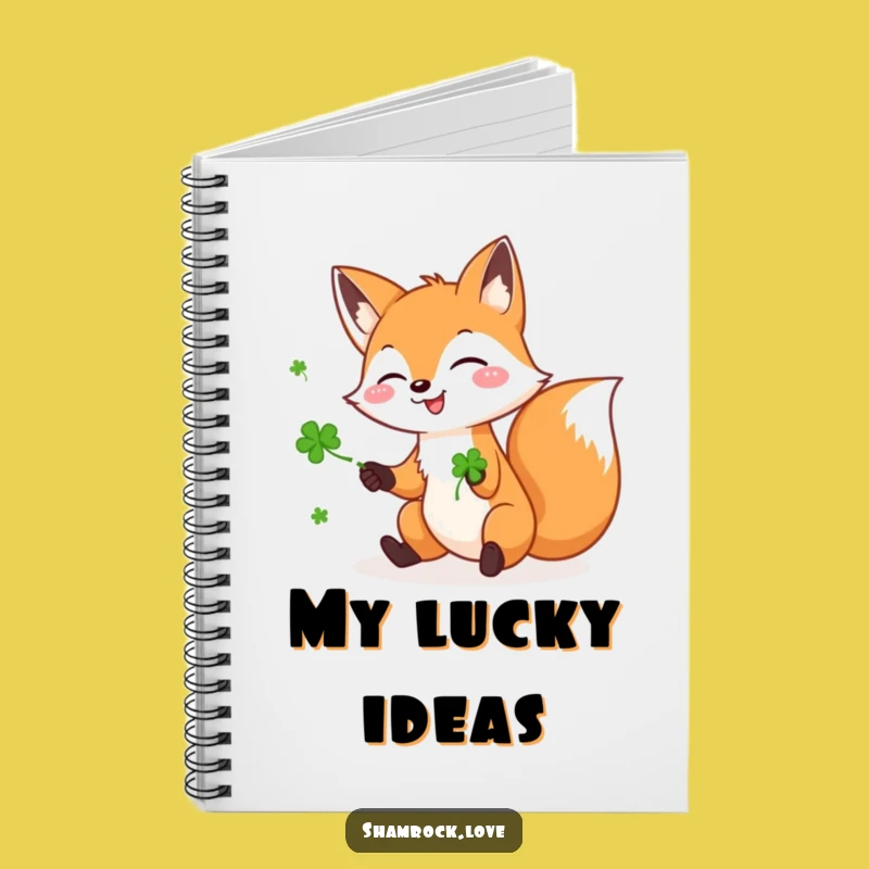 Funny Fox Shamrock Notebook - Jot Your Lucky Ideas