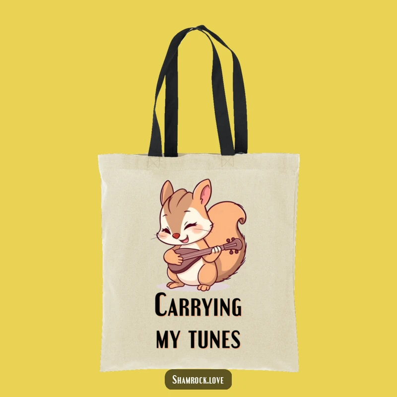 Funny Squirrel Fiddle Tote Bag - Carry Your Laughs & Essentials